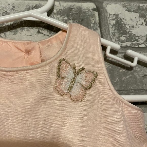 Baby Girl's Sleeveless Butterfly Dress 0-3 Months - Picture 2 of 5